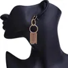 Boucles d'oreilles pendantes couleur or chaîne gland goutte longue pour les femmes grand rond Punk Grand Brinco Grande déclaration bohème fête bijoux