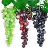 Fleurs décoratives 2 pièces raisins artificiels en plastique doux faux grappe de raisin de fruits pour la maison cuisine fête décoration de mariage