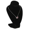 Jewelry Pouches Velvet Necklace Display Stand Durable Black Mannequin Pendant Holder Show Decor Organizer