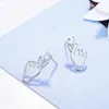 Ohrstecker 2023 Trendy Finger Herz Süßes Temperament Koreanisch Für Frauen Kreative Persönlichkeit Chinesischer Modeschmuck