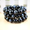 Strand Accept Drop High Quality Obsidian Buddhist Word Lotus Bracelet To Ward Off Evil Protection Safe And Prosperous Fortune