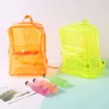 Transparent PVC ryggs￤ck Fashion Female Girl Outdoor Jelly Clear Beach Waterproof Storage Bags Student School Bookbacks