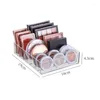 Scatole portaoggetti 7 Grid Box Clear Plastic Makeup Stand Holder Rossetto Organizzatore