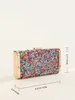 2022 Full Side Colorful Stone Evening Bags Fashion Sequins Wedding Wallets Mini Party Banquet Bags With Chain Drop Shipping 230224