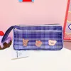 Storage Bags Canvas Pen Bag Girl Large Capacity Double Layer Stationery Case Student Desktop Pencil