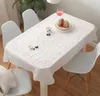 Table Cloth NIOBOMO Flower Plastic PVC Rectangle Tablecloth Waterproof And Oiproof Garden El Home Dining