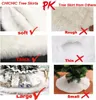 Décorations de noël 78/90/122 cm arbre jupe fausse fourrure tapis flocon de neige blanc peluche tapis maison année décoration Noel tablier Ornam