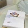 خواتم 18K روز الذهب عصابات الزفاف للانضمام إلى الحفل CN (Origin) Diamond Jewelry Gemstone Ring Females Fine Diamond Rose Gold Box R230223