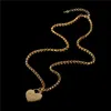 Подвесные ожерелья мода циркон мама сердце тег толстая коробка для женщин CZ Gold Vintage Choker Jewelry Day's Day