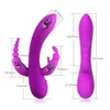 Vibrators Vibrators LICKLIP 3 In 1 G Spot Rabbit USB Vibrator for Women Anal Dildo Vibrating Clitoris Vagina Massager Female Masturbation Se