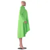 Robes décontractées grande taille chemise robe femmes 2023 printemps été à manches longues solide vert ample simple boutonnage irrégulière robe d'été