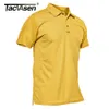 Polo da uomo TACVASEN Summer Colorful Fashion Polo Tee Shirts Maglietta a maniche corte da uomo Quick Dry Army Team Work Green TShirt Tops Abbigliamento 230224