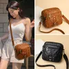 Evening Bags High Quality Leather Shoulder Handbag Elegant Girl Crossbody Small Mobile Phone Sac Ladies Casual Water Wash Bags Bolsa Feminina 230223