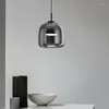 Lustres Nordic Post-moderne Verre Restaurant Pendentif Lampe Simple Bar Tout-cuivre Chambre Chevet Designer Petit