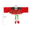 Stoelbedekkingen Dinertafel Back Cover Stoelen Velvet doek Kerstmis Santa Claus Elf Kerstmis Party Decoratieve accessoires