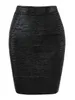 스커트 도매 여성 여름 스커트 섹시한 블랙 실버 골드 붕대 스커트 하이 스트리트 디자이너 스키니 파티 미니 연필 스커트 45cm 230223