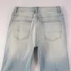 Denim amiryes jeans designer byxor man 6589 fashionabla mäns ljus färg stilig gammal lapp rivna jeans mäns elastiska smala byxor uouk