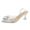 Sandals Donne's Clear Heels Scarpe estate Fasci