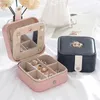 Jewelry Pouches Portable Makeup Belt Mirror Travel Storage Box Lipstick Bracelet Organizer Ring Earring Necklace Accessories Supplies