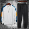 Herrspårsräder Sweatsuits Winter Mens Spring Patchwork Tracksuit Sportwear Men's Running Track Set 4xl Jogger 2 PCSmale Hoodie