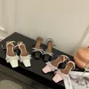 Sandali Bailamos 2023 Spring Brand Luxury Crystal Bowknot Shallow Mule Shoes Indoor Outdoor Pompe sexy Mujer 230224