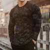 Mens TShirts Casual Long sleeve Cotton camouflage Tshirt Men Gyms Fitness Workout Skinny t shirt Autumn Male Tee Tops Sporty Clothing 230224