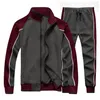 Mens Tracksuits Spring Mens Sweatsuit Set 2 Piece Zipper Jacket Suit Pants Man Casual Brand Tracksuit Male Sportswear Set kläder 4xl 230224