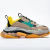 Designer Paires Triple S Hommes Femmes Casual Chaussures Baskets Daddy Chaussure Plateforme Semelle Claire Turquoise Néon Luxe Rose Menthe Baskets Mesh Printemps Mode Taille 36-45