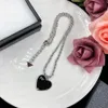 Collier en forme de cœur à la mode, pendentif de styliste pour couples, colliers avec lettres de personnalité, Design 2 couleurs 242h