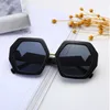 Sunglasses 2022 Trendy Oversized Red Hexagonal Sunglasses Women Brand Designer Acetate Polygon Square Sun Glasses Gold V Decorate Shades G230223