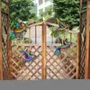 Decorative Figurines Objects & Metal Colorful Hummingbird Bird Crafts Wall Art Sculpture Hanging Ornament Garden Home Decor Figurine Outdoor