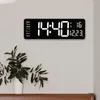 Duvar Saatleri Büyük Elektronik Saat Uzaktan Kumanda Sıcaklık Tarih Güç Kapalı Bellek Tablosu Duvara Monte Çift Alarm Dijital LED