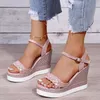 Sandali Tacco a Zeppa per Le Donne 2023 Nuova Estate Sexy Piattaforma Peep Toe Moda Tacchi Alti Scarpe Sandalias Mujer Y2302