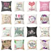 45cm*45cm Mother Day Pillow Case Happy Mother's Day Car Cushion Cover I Love Mom Pillowcase Sofa Bedroom Decor Pillowcase Funda De Almohada Para El Dia De La Madre.