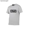 Camisetas masculinas roupas masculinas camiseta masculina kith moda feminina vestidos de camiseta legal de mangas curtas Camiseta do pescoço redondo masculino Caminhada de designer W0224