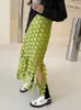 Spódnice TwotWinstyle wycięte spódnicę dla kobiet Patchwork Patchwork Tassel Nieregularny rąbek Solid Midi Female Styl Style 230224