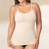 Damesjaberse vrouwen afslanken cami verstelbare riemen naadloos camisole comfort vrouwelijk shapewear body control vest schep nek tanktops