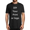 Men's T Shirts Unisex Cotton Funny DIY Your Want Print Or Logo Vintage T-Shirt Gifts Casual Clothing Sport Streetwear Summer Fashion Tees
