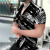 Camicie casual da uomo Camicia da uomo a maniche corte Camicia cardigan con bottoni sociali hawaiani Camicia con risvolto singolo all'ingrosso S4XL Z0224