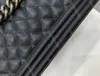 Top10a Mirror Quality Designer Medium 25cm Boy Barf Womens Classic Classic Quilted Purse Luxury Caviar Awspin à main