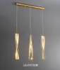 Luxury Restaurant Crystal Pendant Lights Hotel Bar Long Hanging Lamp Bedroom Living Room Decor Fixture Cafe LED Chandelier