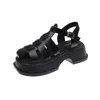 Sandalen klassieke vaste kleur ronde teen plastic sandalen vrouwen zomer ultra licht comfortabel dikke solaatvakantie Vakantie strandschoenen 2022 Z0224