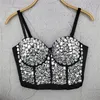 Shiny Crystal Sexy Camis Women Breattable Crop Top Summer Punk Style Vest Fashion Short Vests