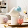 Mokken 330 ml Love Handle handle mug koffie Milk Milk Granen Breakfast Cup Porselein Cups Valentijnsdag Gift Verjaardag