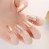 Falska naglar Metallokrom Polariserad ljus Laser Glitter Fake Gorgeous Nail Art Seamless Demongable Press On Colorful Tips