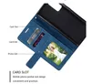 Skórzana obudowa magnetyczna na iPhone 14 13 12 Mini 11 Pro Max XS XR 7 8 6 6s Plus SE 2022 Luksusowy portfel Flip Card Stoy Cover