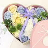 День святого Валентина Мыло мыло цветочная коробка в форме сердца коробка роза цветы рождения рождественские романтические подарки свадебные фестиваль Декор цвет