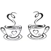Wall Stickers Black Coffee Cups Art PVC Sticker Decal Decoration For Kitchen Cafe Restaurant DIY1