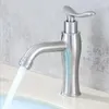 Kitchen Faucets G1/2 304 Stainless Steel Carefully Cast Retro Style Washbasin Faucet Bathroom Single Cold Sink Tap