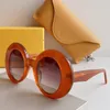 Óculos de Sol Redondos de Luxo Signature Brand Designer Retro Women Oversized Glasses 40089 Vintage Black New Fashion Men Beach Lunette Adequado para rosto grande Adumbral